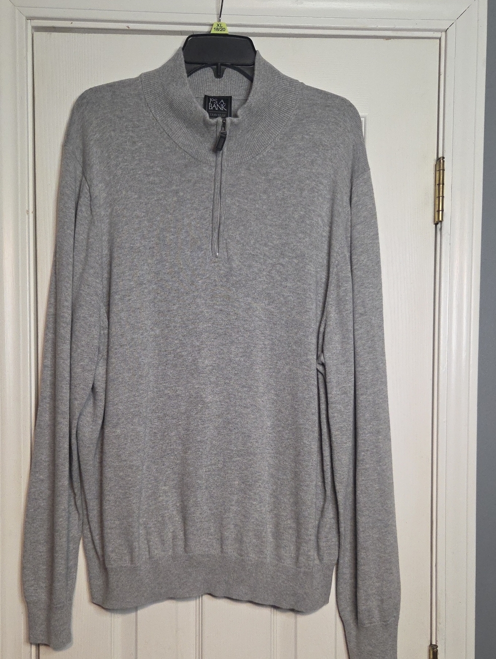 Jos. A. Bank Grey Zip-Neck Sweater